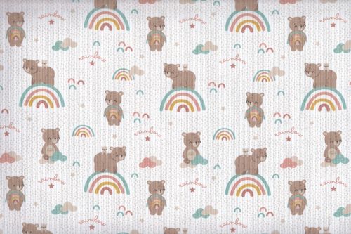Piqué Canutillo Teddy C7007 Bear Rainbow