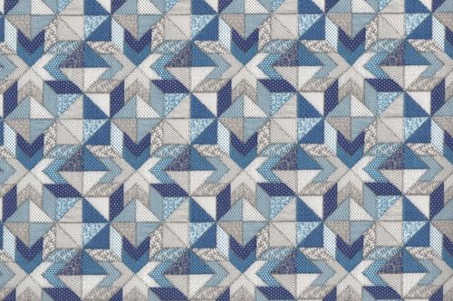 Stamped Fabric cotton Lucy Blue