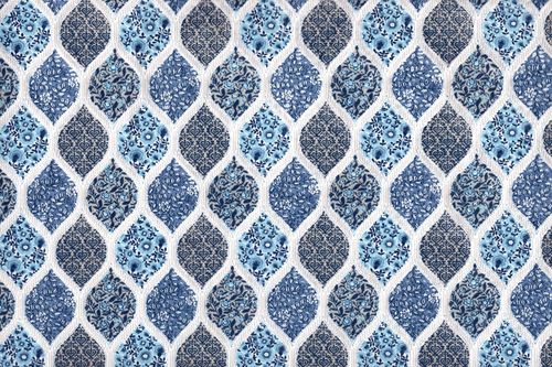 Print Fabric cotton blue