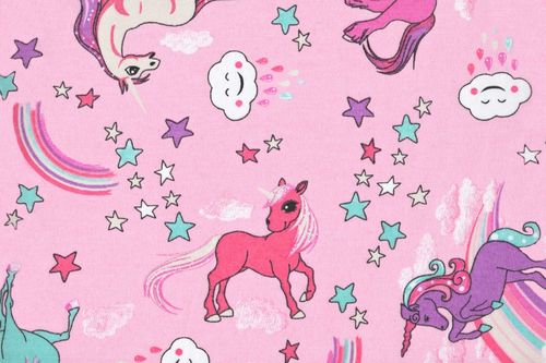 Printed canvas unicorn pink