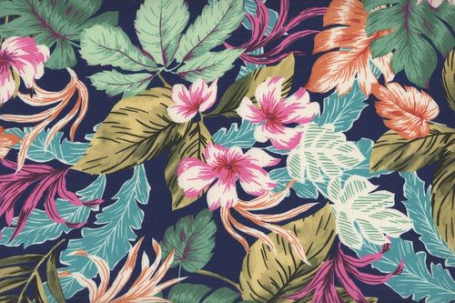 Polyester tropical Navy