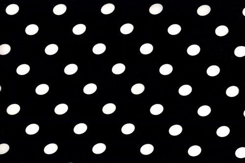 Marocain Crepe White Dots F Black