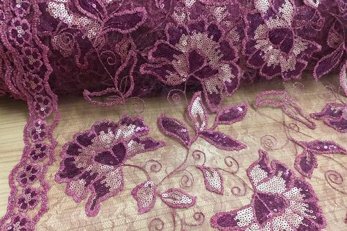 Embroidered tulle lurex 180083MH-A1808