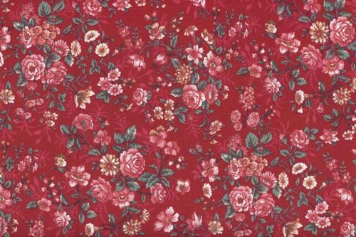 Country Floral 18 Burgundy