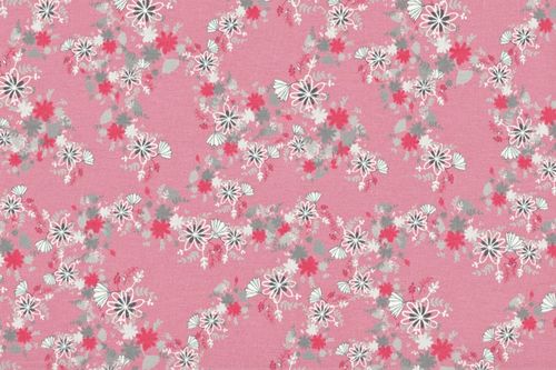Jersey print little flowers 4728-1313 Old Rose