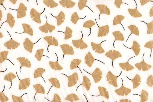 Patterned Chintz m Ginkgo or Ivoire Or