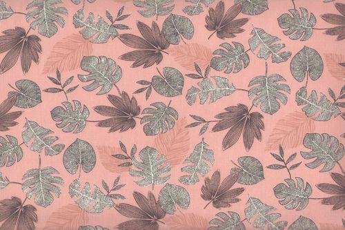 Patterned Chintz Sun Leaves Rose