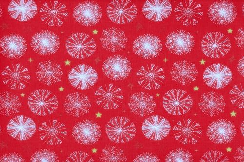 Cotton Christmas Etincelle Rouge Dore