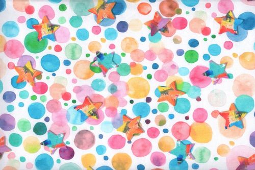 Jersey digital print ST 21317 Dots and Stars Multico