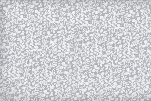 Cotton V 09930-002 Leaves H Light Grey